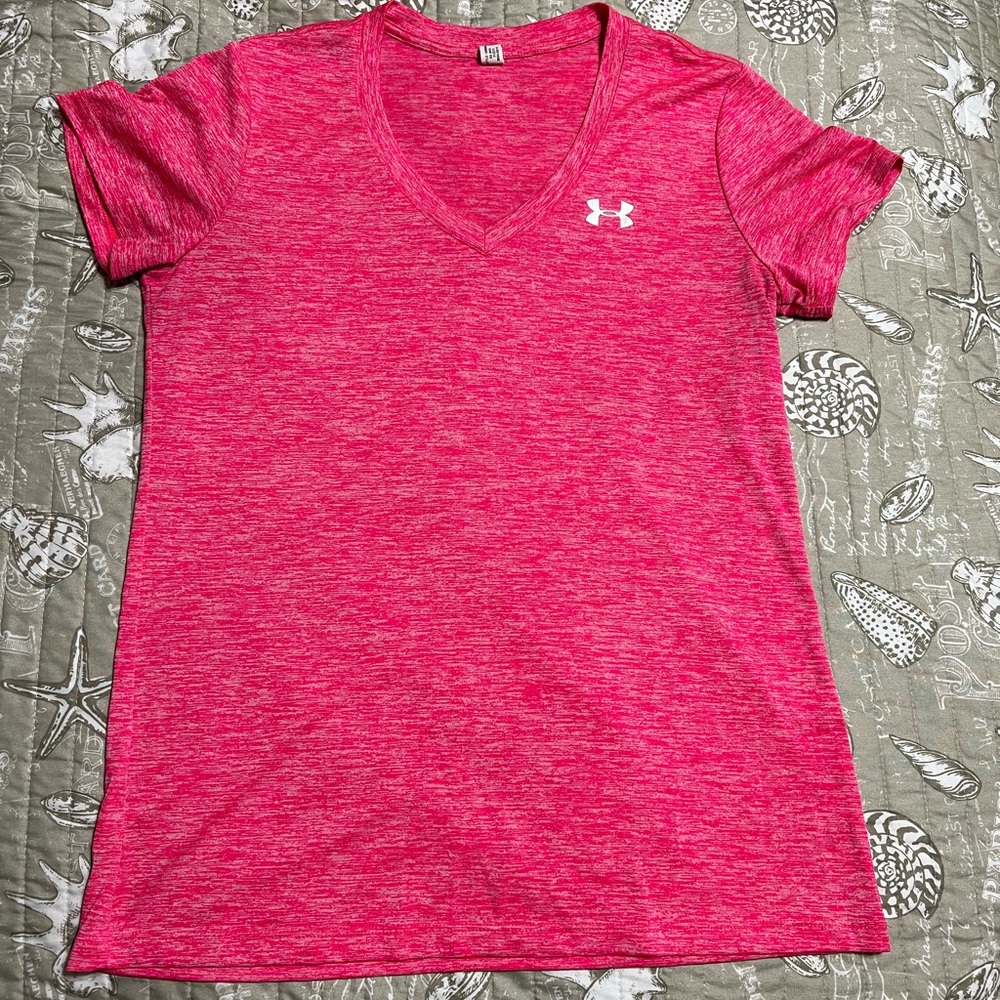 Under Armour Women's Pink V-Neck Top